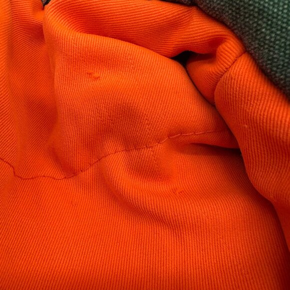 Vintage Reversible Camo Hunter Orange Puffer Vest 1980s Sports Afield Taiwan - Picture 11 of 16